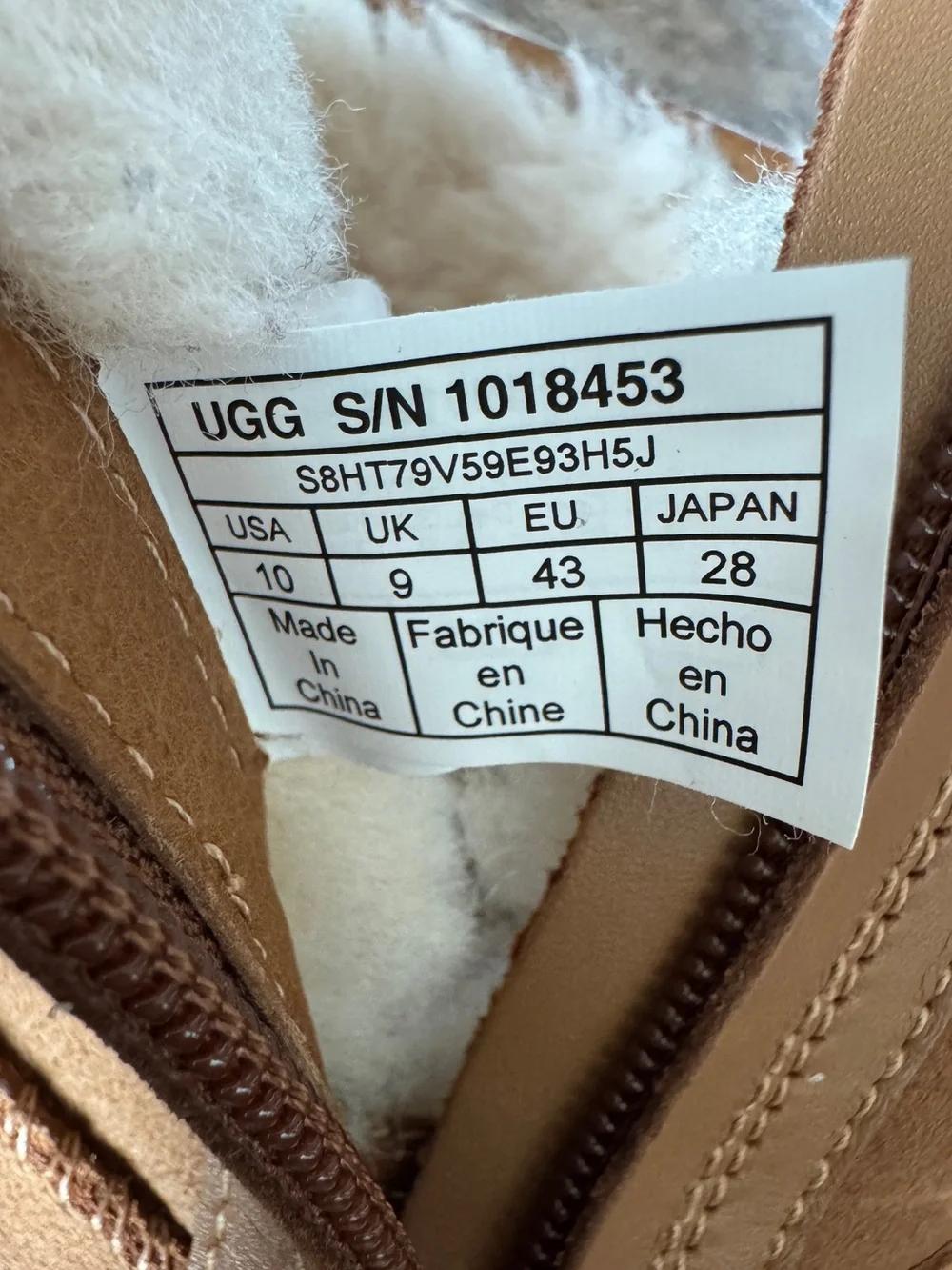UGG Men's Classic Mini Zip Waterproof Pull On Boots- Chestnut Tan, Men’s Size 10